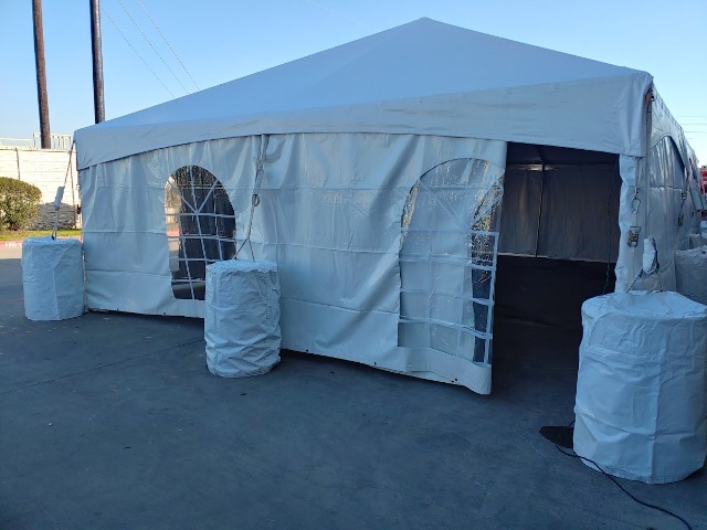 White Vinyl Water Barrel Cover $4.00 Each